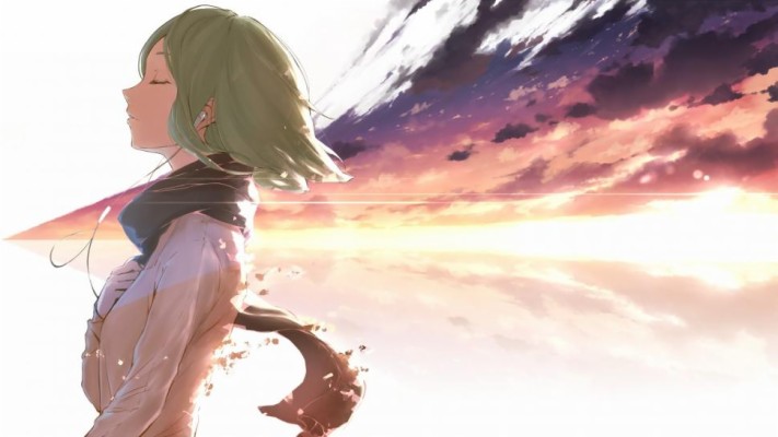 Anime Girl Closed Eyes 2560x1440 Wallpaper Teahub Io