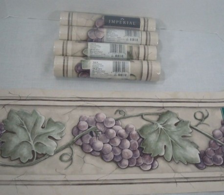 Raymond Waites Wallpaper Borders For Village Tuscan - Grape - 1000x873  Wallpaper 