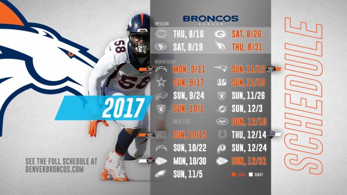 Denver Broncos Schedule Wallpaper 2018 - 1280x720 Wallpaper - Teahub.io