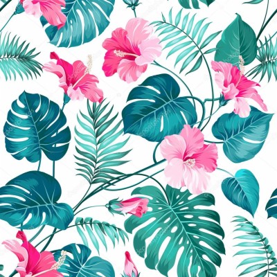 Hawaiian Flower Pattern Free - 1024x1024 Wallpaper - teahub.io