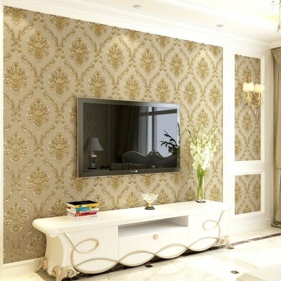 Luxury Living Room Wallpaper New Damask Background - Living Room ...