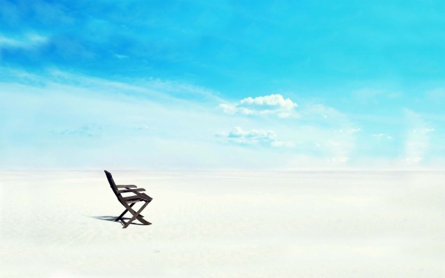 Beach Chair On White Sand Wallpaper - Beach - 1920x1200 Wallpaper