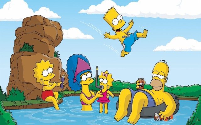 Die Simpsons Schwimmen - 1920x1200 Wallpaper - teahub.io