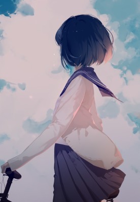 Anime Girl, Original, Outdoor, Clouds, Wallpaper - Samsung Galaxy S8 ...