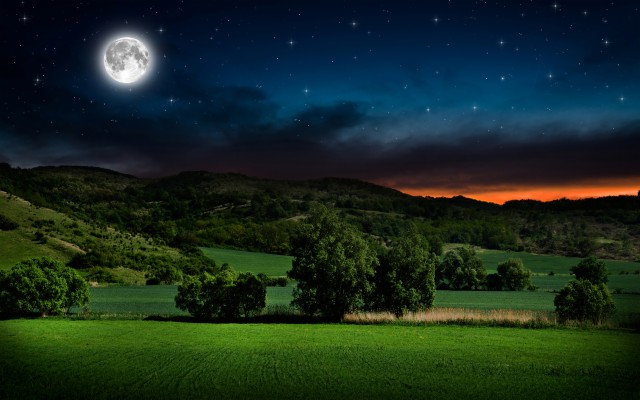 Luna En El Campo - 1920x1200 Wallpaper - teahub.io