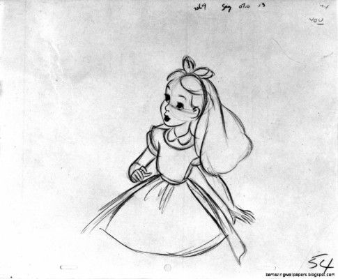 Diehard Disney Milt Kahl39s Animation Drawings For - Alice Im ...