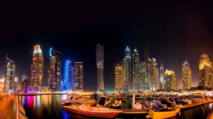 Wallpaper Dubai, United Arab Emirates, Skyscrapers - Dubai Dual Monitor ...