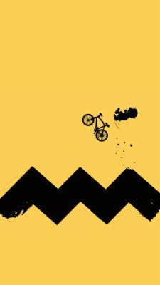 Cycling Boy Cartoon Iphone 7 Wallpaper - Charlie Brown Iphone 6 - 1080x1920  Wallpaper 