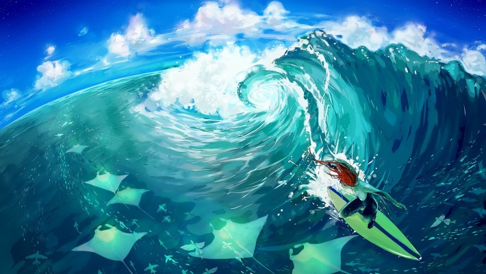 Anime Ocean Background 2080x1170 Wallpaper Teahub Io