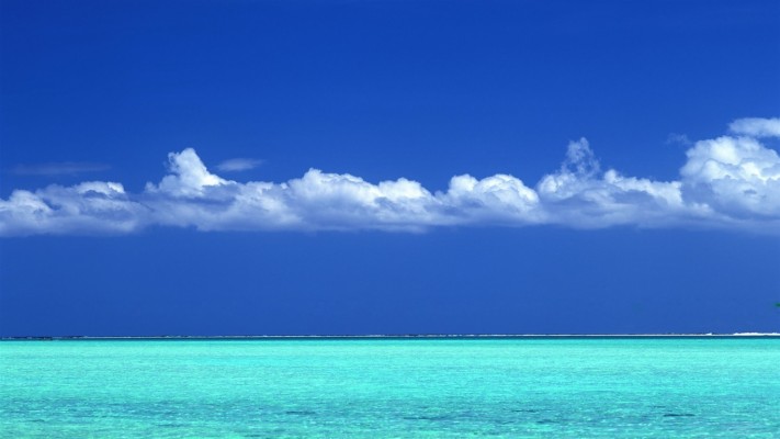 Papel De Parede Do Mar Azul Turquesa De Tahiti E Azul - Tahiti Fond D ...