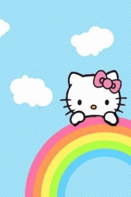 Hello Kitty Background With Rainbow - 3200x1800 Wallpaper - teahub.io