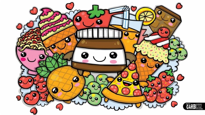 Cute Kawaii Food Wallpaper 
 Data Src Gorgerous Cute - Kawaii Cute Food Background  - HD Wallpaper