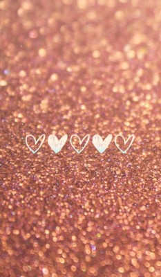 Wallpaper, Glitter, And Hearts Image - Background Rose Gold Facebook