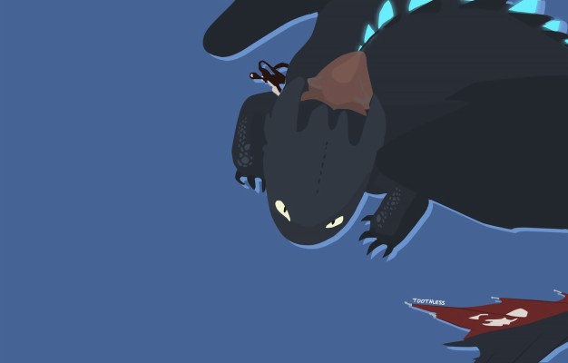 Photo Wallpaper Toothless, Minimalism, How To Train - Train Your Dragon