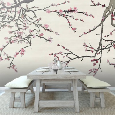 Colored Asia Blossom Casart Coverings Temporary Wallpaper - Japanese ...