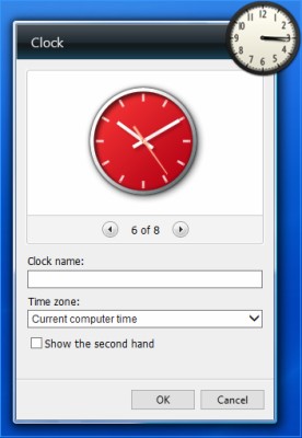 Clock Gadget Display, 8 Clock Faces, Ms Windows Win10 - Clock Display ...