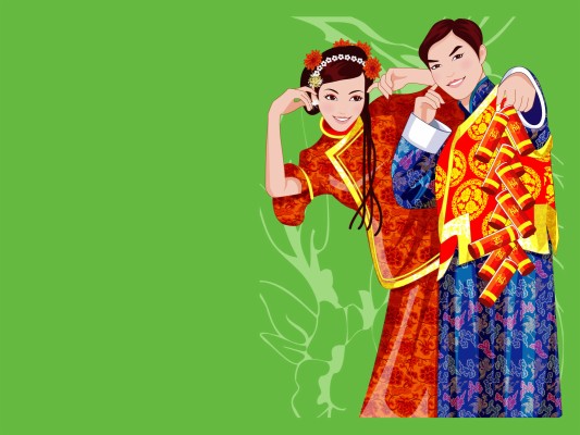 Traditional Wedding Couple - 唐装 - 1600x1200 Wallpaper 