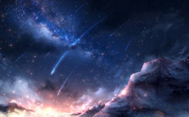 Mountains Stars Wallpaper Anime - 1920x1194 Wallpaper - teahub.io