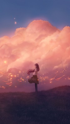 Anime Girl Sunset - 5120x2880 Wallpaper - teahub.io