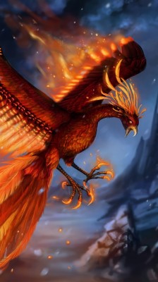 Iphone Wallpaper Beautiful Phoenix, Wings, Tail, Art - Fantasy Phoenix ...