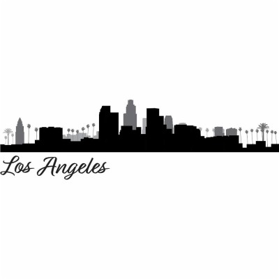 Los Angeles Black And White Skyline - 1000x1000 Wallpaper - teahub.io