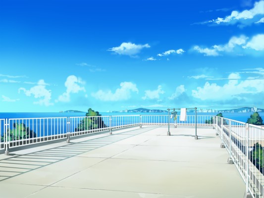 Sky, City, Scenery, Horizon, Landscape, Anime, 8k, - Anime ...