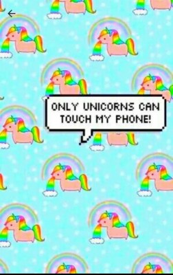 Unicorn, Wallpaper, And Rainbow Image - Dont Touch My Phone Sweet -  719x1140 Wallpaper 