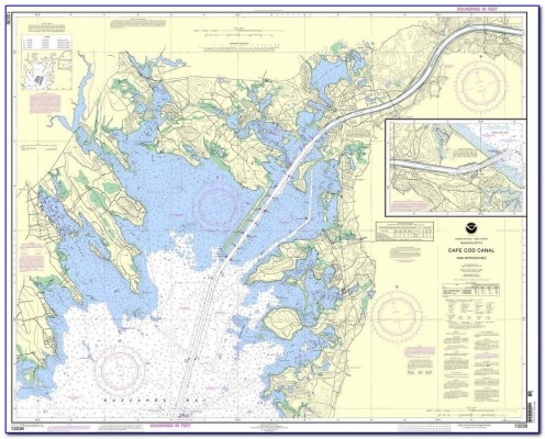 Cape Cod Bay Nautical Chart - Cape Cod Canal Navigational Chart ...