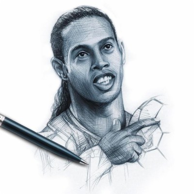 630 Best Ronaldinho Images On Soccer, Futbol - Sketch - 736x736 ...