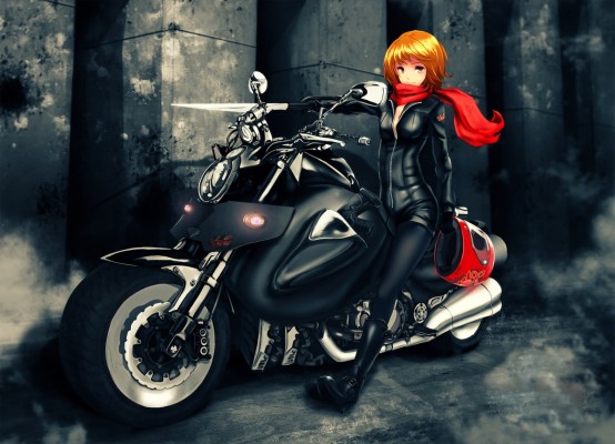 Wolf Biker And Little Red Riding Hood Wallpaper - Little Red Riding