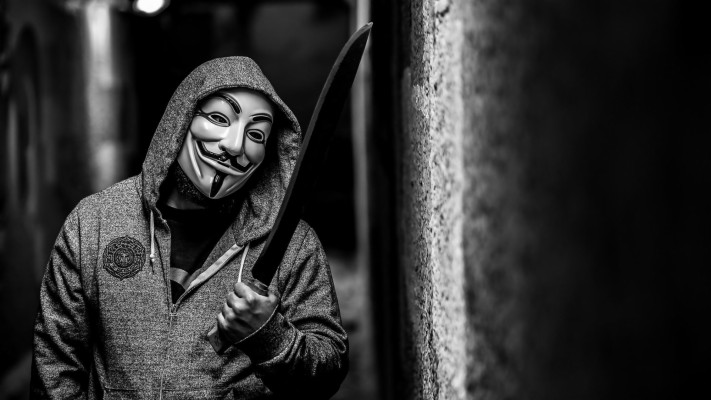 Anonymous Hd Wallpaper › Picserio - Guy Fawkes Mask And Machete - 1920x1080  Wallpaper 