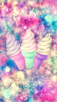 Cute Galaxy Ice Cream - 750x1334 Wallpaper 