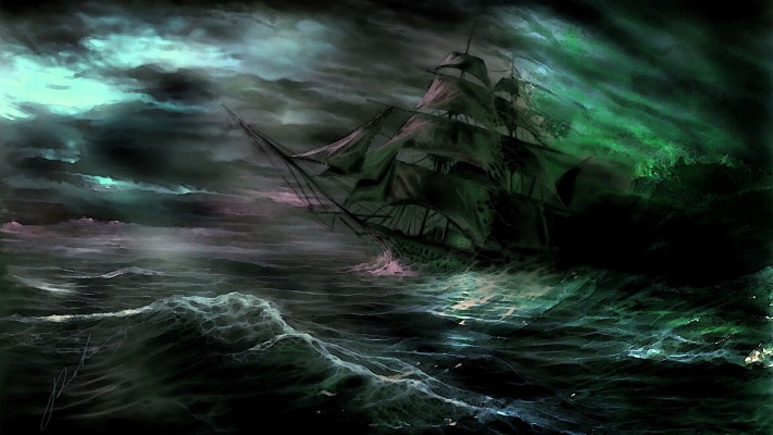 Anime Fantasy Hd Storm Waves The Element On Pictures - Stormy Sea ...