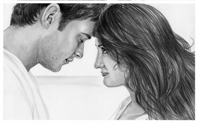 Pencil Shading Lovely Couple Wallpaper Cute Love Drawings - Full Body Girls Pencil  Drawing - 1920x1200 Wallpaper 