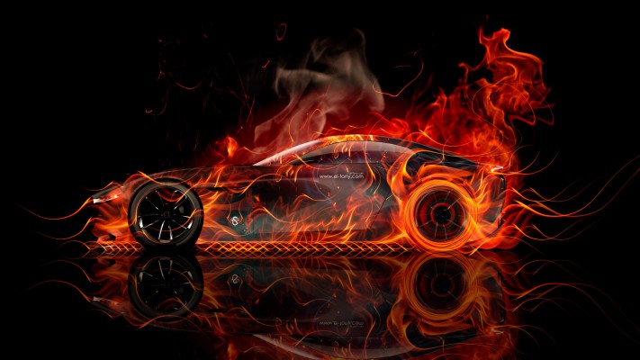 Aesthetic Car In Fire - 1920x1440 Wallpaper - teahub.io
