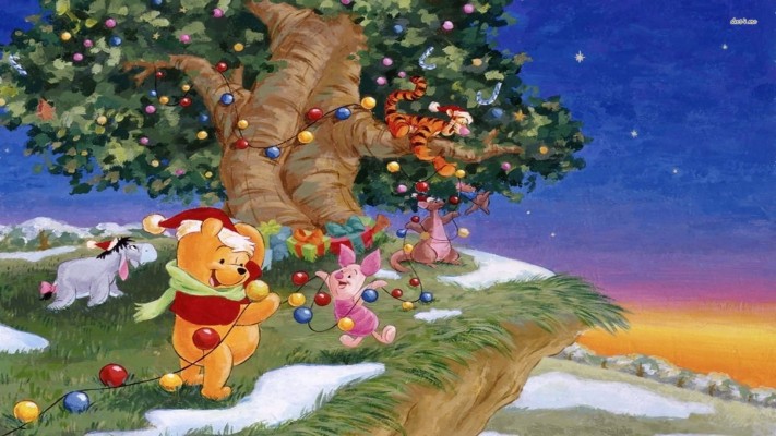 winnie the pooh christmas wallpaper