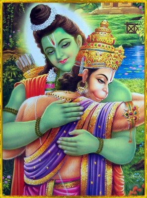 Seetaraman Iyer - Hanuman Ji With Ram - 696x940 Wallpaper - teahub.io