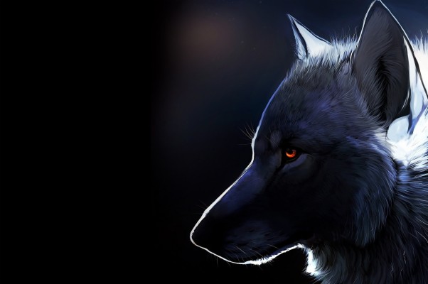 Wolf, Profile View, Majestic, Red Eyes, Furry - Wolf Wallpaper Hd For  Laptop - 1366x768 Wallpaper 