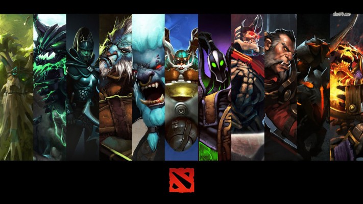 dota 2 logo wallpaper 1366x768