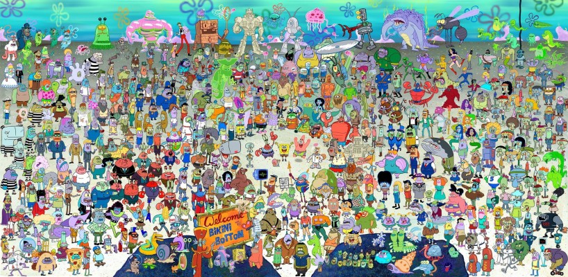 Spongebob Cartoon Characters Design Desktop Wallpaper Spongebob Patrick Star 1366x768 Wallpaper Teahub Io