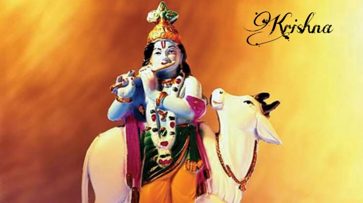 Lord Krishna With Cow Images High Resolution - 1600x1200 Wallpaper -  