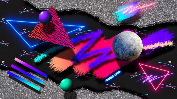 2560x1440, 80s Abstract New Wave Art - 80s New Wave Art - 2560x1440 ...