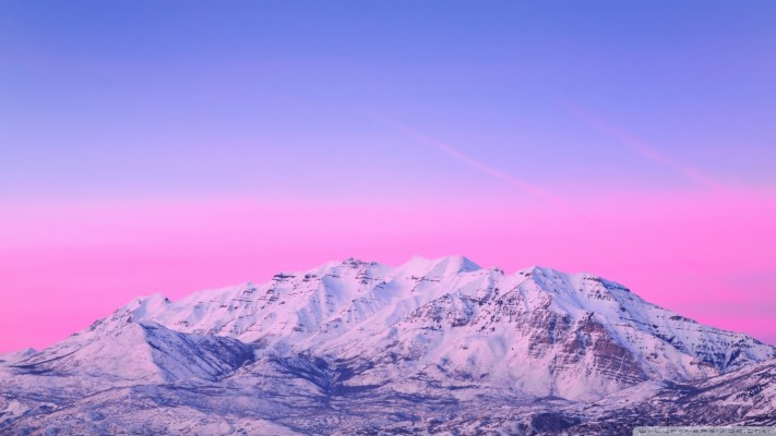 Mount Timpanogos Pink Sunset Wallpaper Pastel Sunset Desktop Background 19x1080 Wallpaper Teahub Io