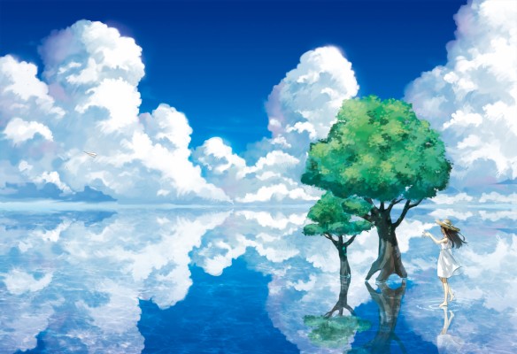 Anime Scenery Blue - Anime Sky - 1550x1061 Wallpaper 