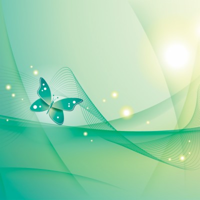 Light Green Butterfly Background - 1024x1024 Wallpaper 