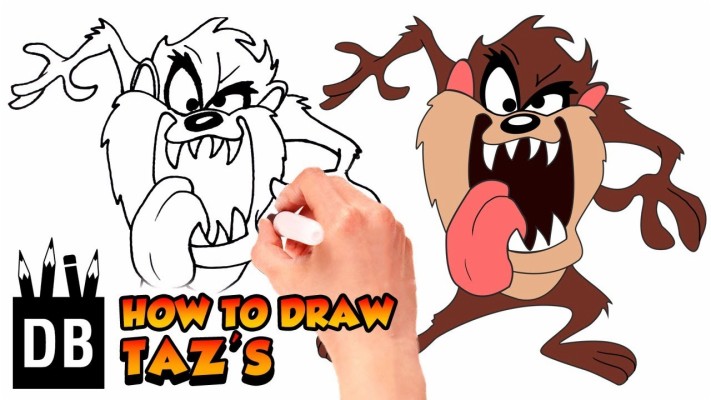 How To Draw Tasmanian Devil Taz Kids - Wolverine Cartoon Drawing For ...