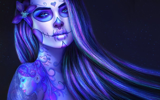 Sugar Skull Girl Background - 1440x900 Wallpaper - teahub.io