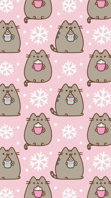 Pusheen Winter Wallpaper Kawaii Wallpapers Pusheen - Pusheen Christmas 