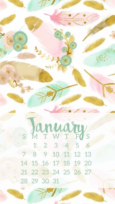 January 2018 Smart Phone Calendar - Calendar 2018 Wallpaper Phone ...