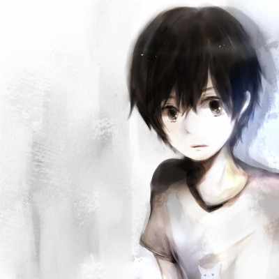 Young Black Haired Anime Boy  - HD Wallpaper